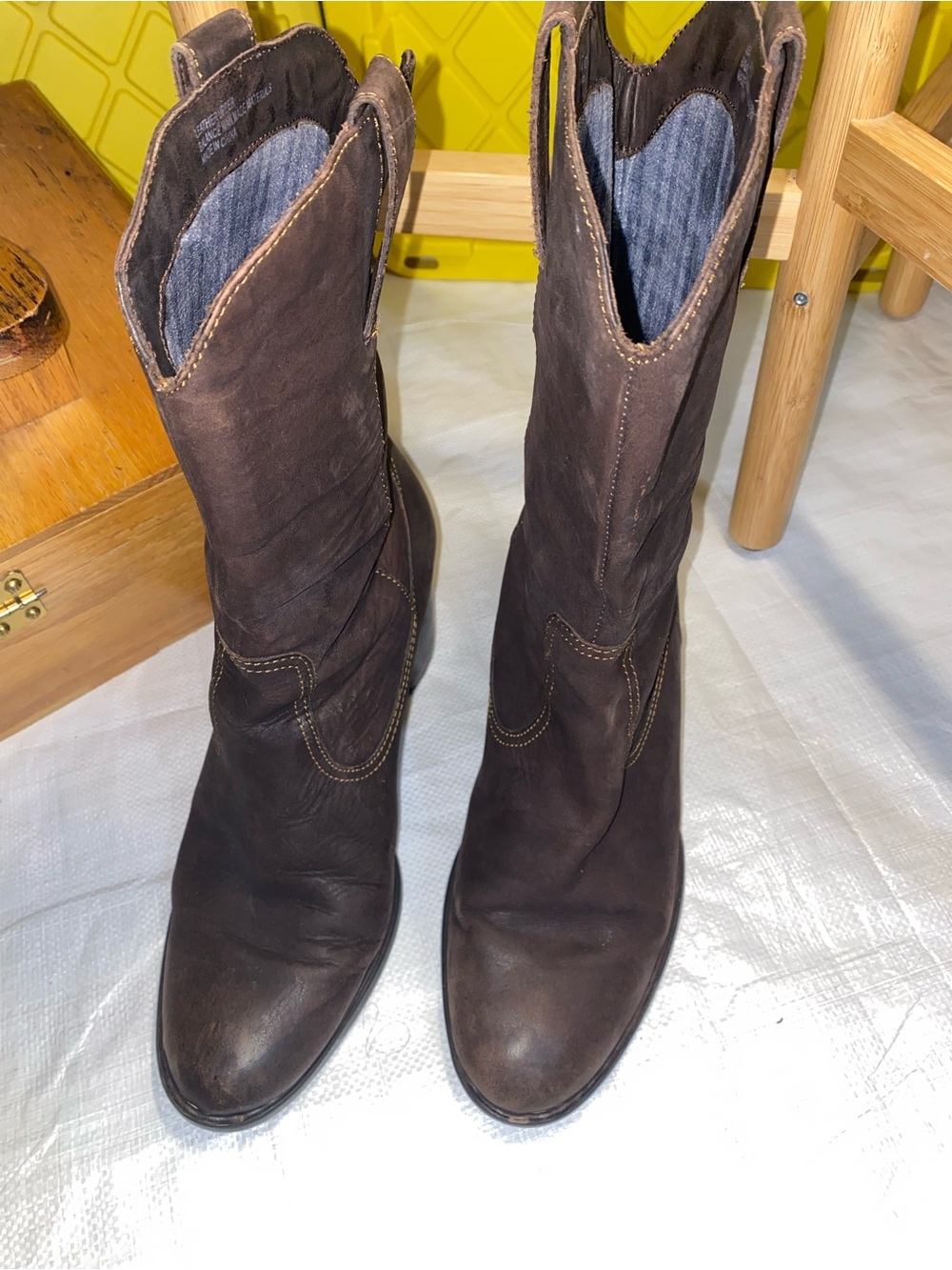Born Women’s Brown Leather Mid-Calf Boots